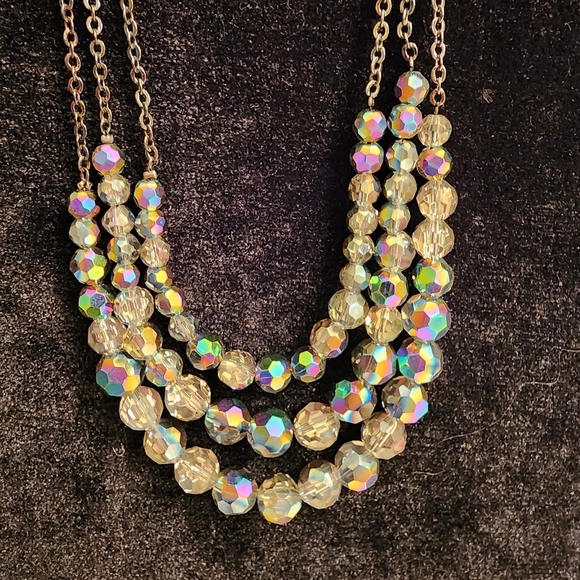 Cookie Lee Iridescent Multi-Strand Necklace NWT - Picture 2 of 6